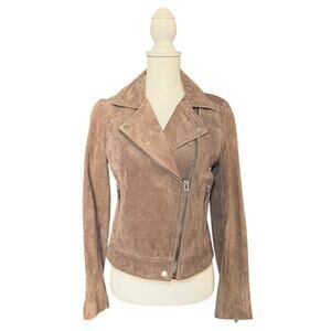 BLANKNYC Tan Leather Biker Moto Jacket Size Small